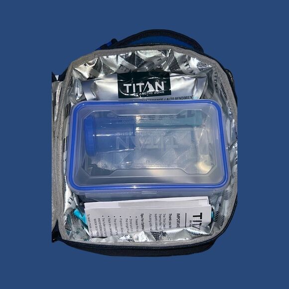 NWT Titan Arctic Zone Ultra Lunch Box Storage Expandable Blue Water Repellent - Picture 3 of 7